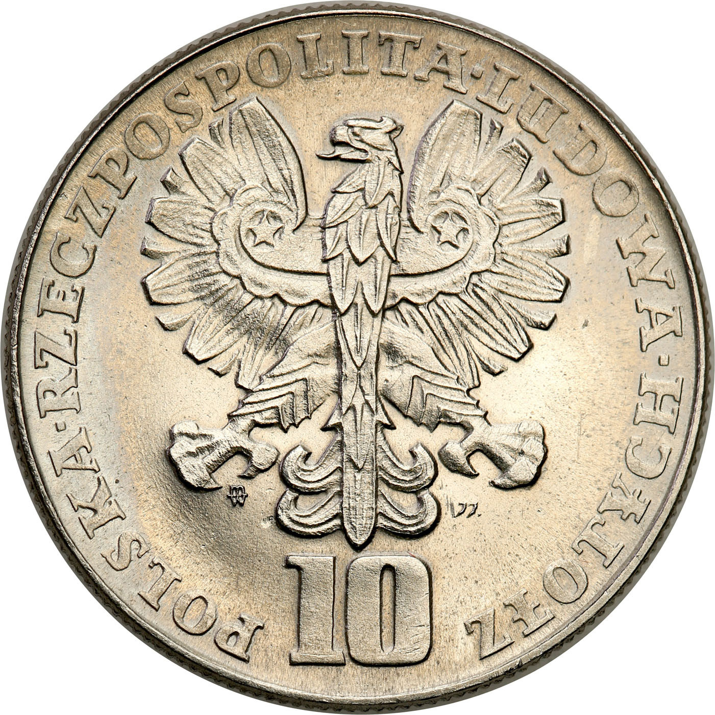 PRL. PRÓBA Nikiel 10 złotych 1967 Skłodowska
